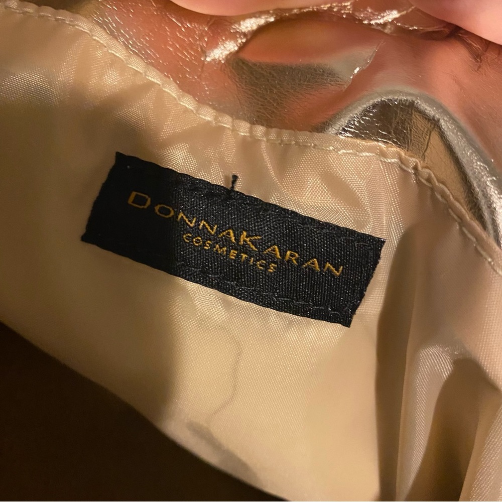 Donna Karan Cosmetics Gold Metallic Tote Bag Large - Picture 5 of 6